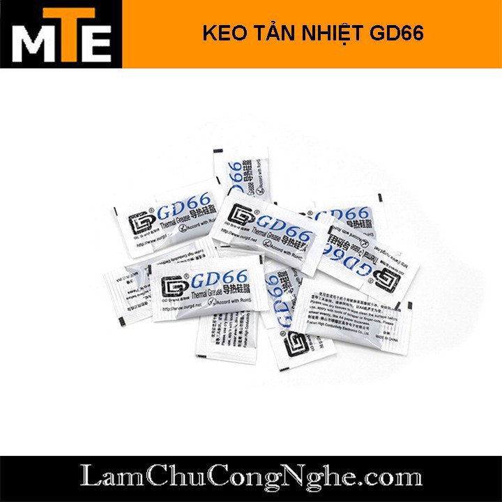 Keo Tản nhiệt CPU, KEO LÀM MÁT CPU Loại Xi Lanh nhỏ, dạng túi nhỏ dùng 1 lần