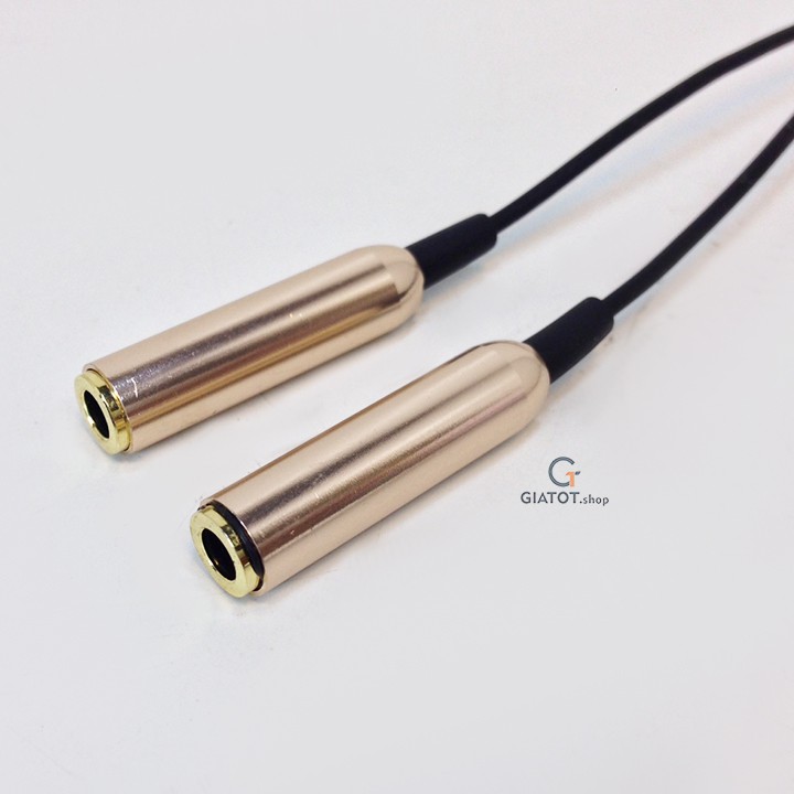 Cáp chia Audio 2 cổng 3.5mm cao cấp (Đen)