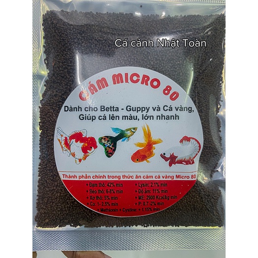CÁM MICRO 80 HẠT NỔI THỨC ĂN CHO CÁ CẢNH TÚI NGUYÊN 1KG