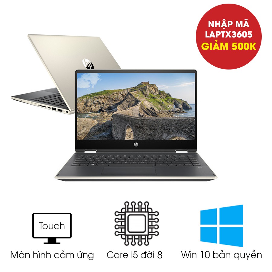Laptop HP Pavilion X360 14-dh0104TU - Intel Core i5 đời 8 | Màn 14" Touch - Mới 100% Chính hãng - Nhập Code GIẢM 500K