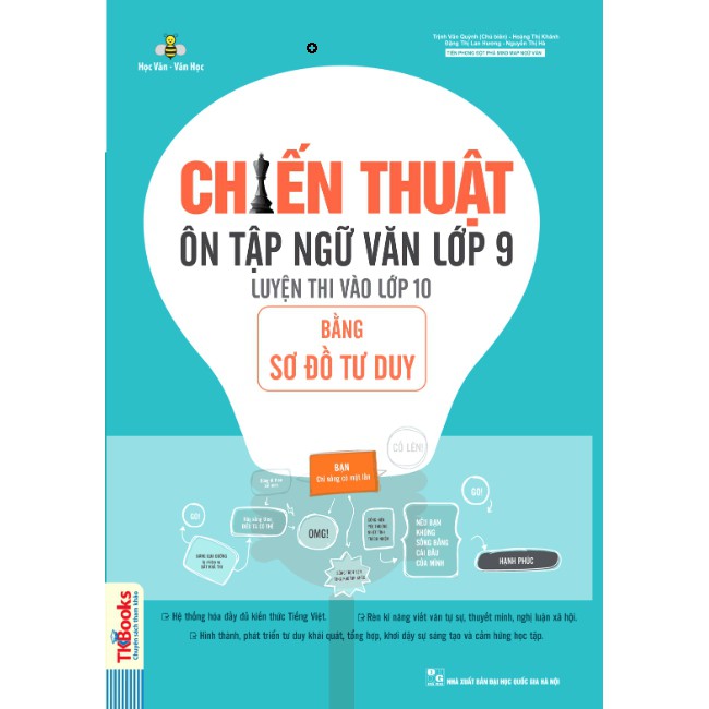 Sách - [ Ôn lớp 9 luyện vào lớp 10 ] Chiến Thuật Ôn Tập Ngữ Văn Lớp 9 Luyện Thi Vào 10 Bằng Sơ Đồ Tư Duy