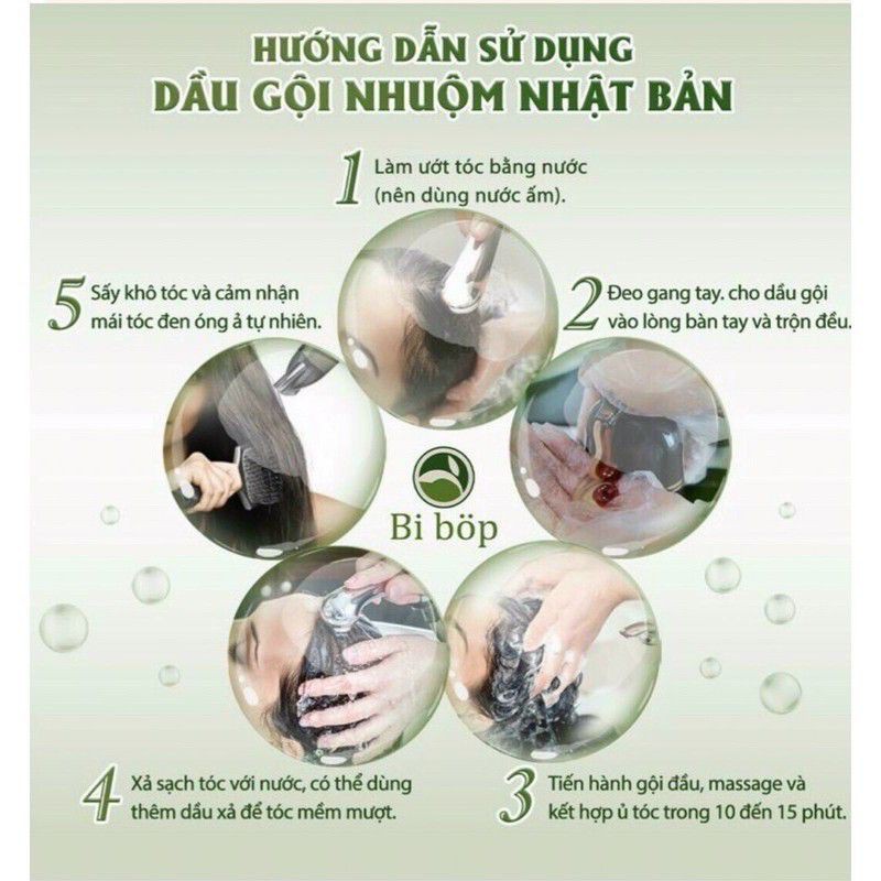 DẦU GỘI NHUỘM PHỦ BẠC ĐEN -NÂU B.I.B.O.P 500ml