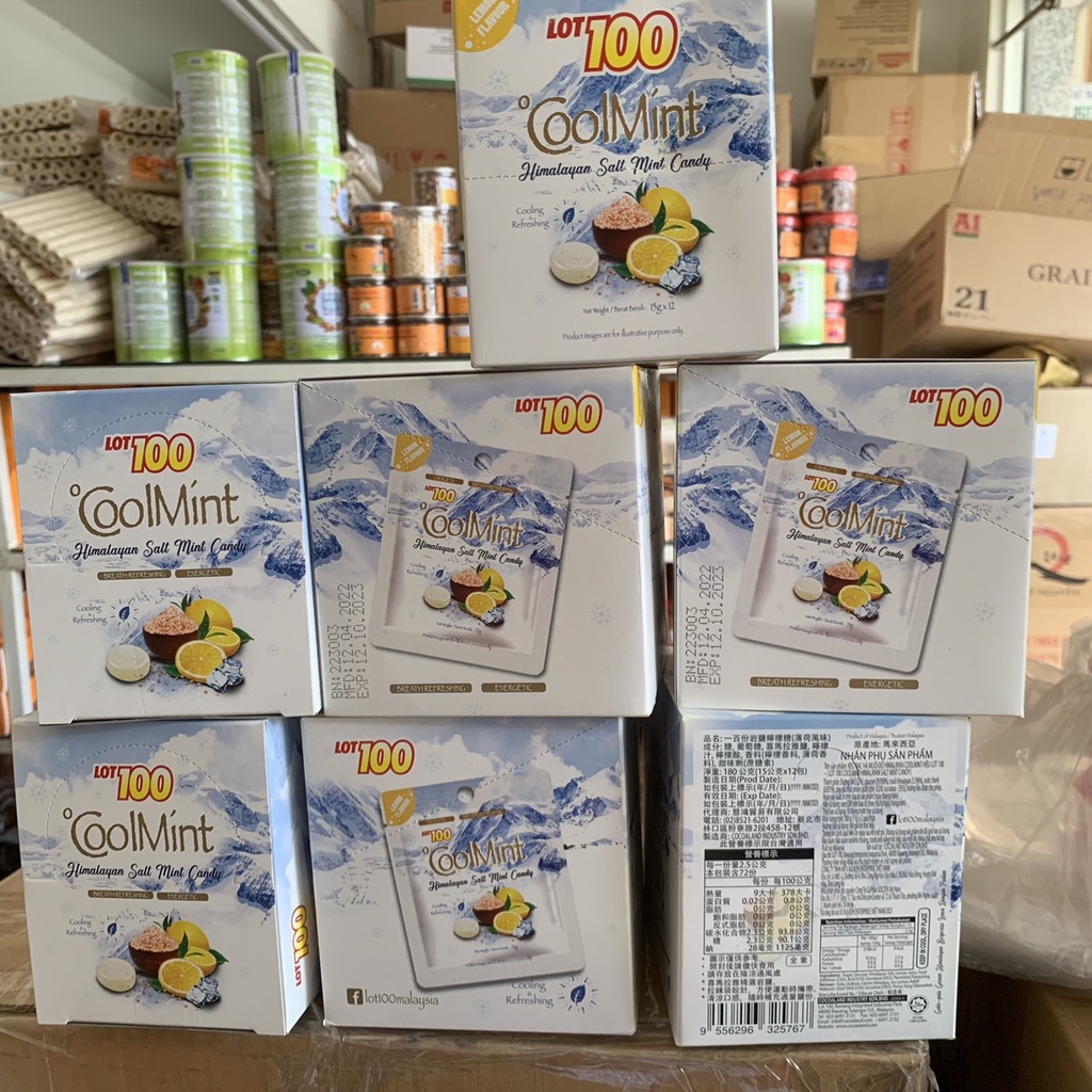 Kẹo bạc hà muối đỏ Himalaya Coolmint - Lot 100 Malaysia
