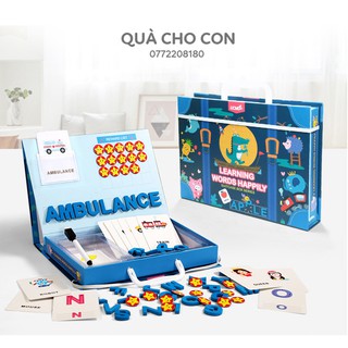 HỘP GHÉP VẦN HỌC TỪ VỰNG TIẾNG ANH CÓ NAM CHÂM KÈM 42 THẺ FLASHCARD MAGNETIC EDUCATIONAL TOYS