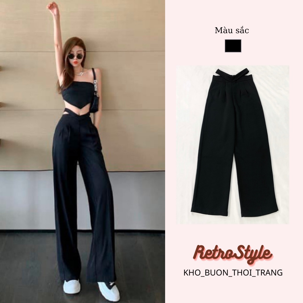 Quần sớ ống rộng culottes xuông dài Soday55