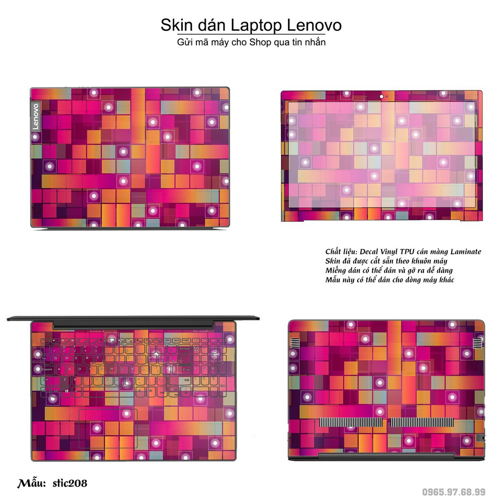 Skin dán Laptop Lenovo in hình Hoa văn sticker nhiều mẫu 34 (inbox mã máy cho Shop)