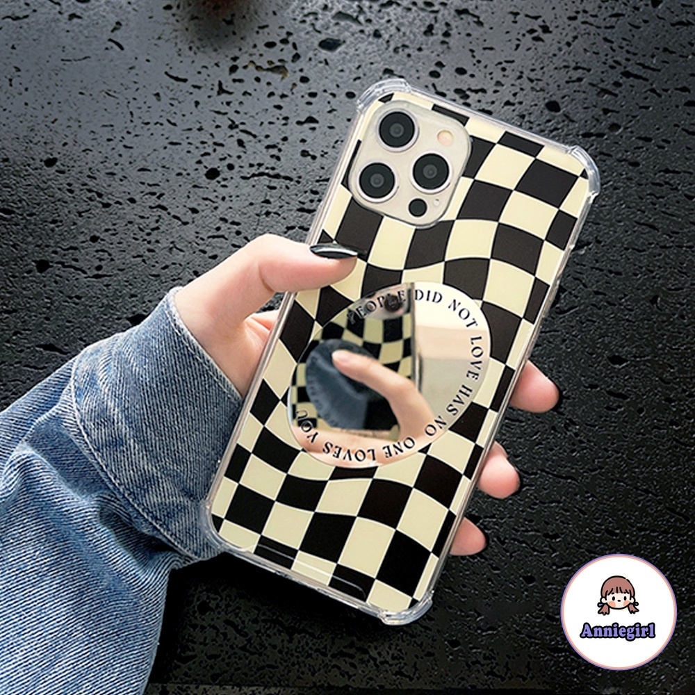 Ốp Điện Thoại TPU Mềm Chống Sốc Họa Tiết Phối Gương Trang Điểm Cho Iphone 14 13 12 11 Pro Max X Xs Max Xr 8 7 Plus