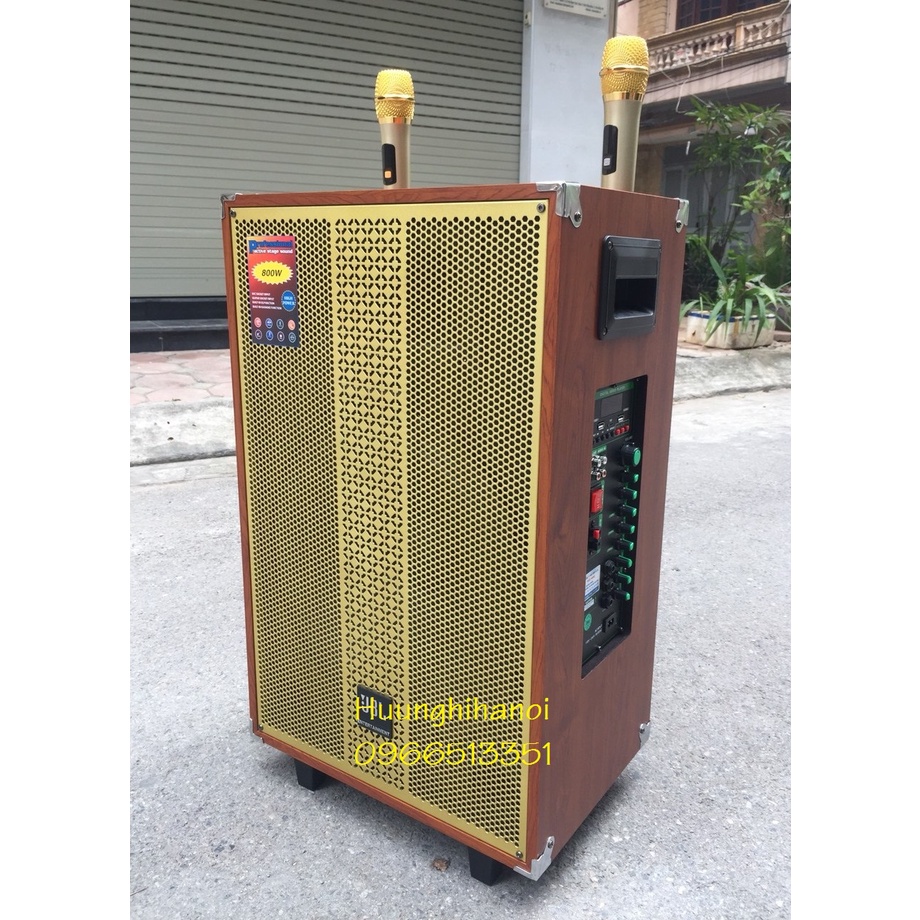 Loa karaoke giá rẻ  Bass 40, thùng gỗ, kèm 2 micro  UHF không dây hát cực hay, bảo hành 12 tháng