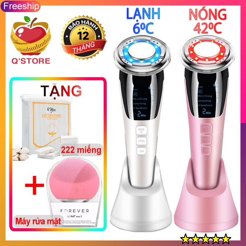 Máy massage mặt nóng lạnh⭐KÈM QUÀ TẶNG⭐Đẩy sâu tinh chất điện di,trị liệu ánh sáng sinh học [ILF-9001][Bảo hành 6 tháng]