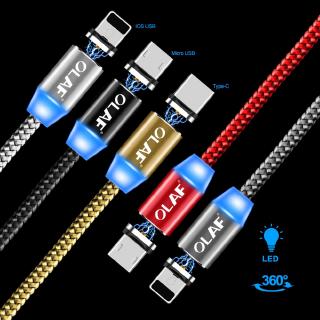 Cáp Sạc 3 Trong 1 Type C Lightning Micro Usb 1m 2.4a Cho Ios Android