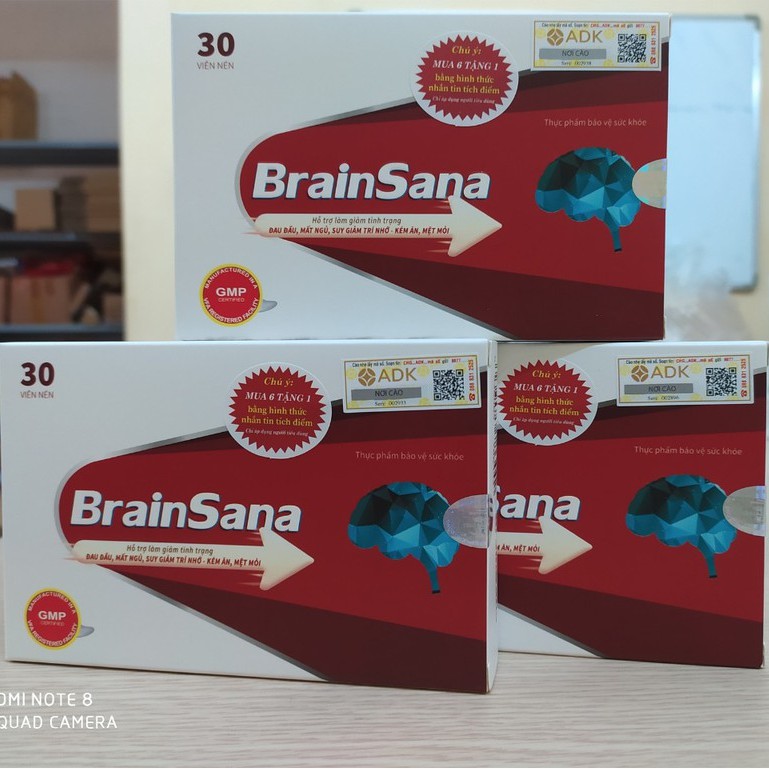 BrainSana – Hoạt huyết dưỡng não, giúp ăn ngon ngủ tốt, giảm đau đầu tiền đình (30 viên)