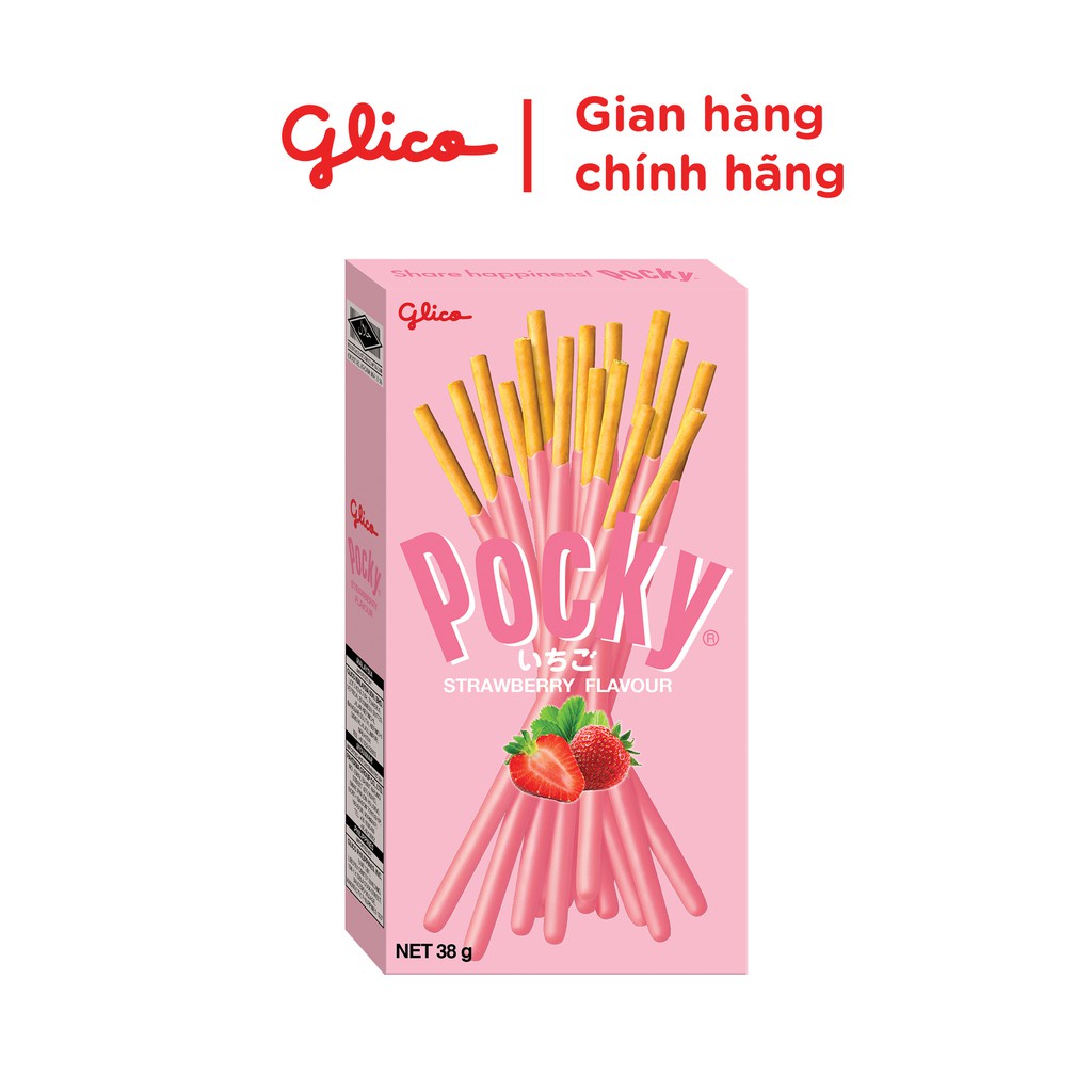 Bánh snack que phủ kem Glico Pocky Happy Set G combo 10 hộp (5 dâu 5 matcha)