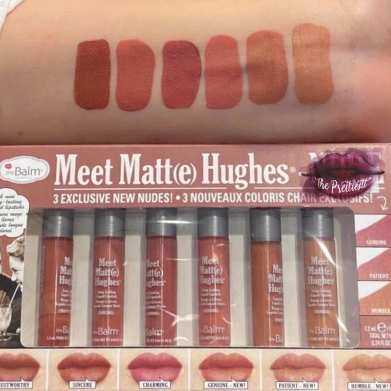 Set son 6 thỏi The Balm Meet Matte Hughes Mini Set - Nude +2% phí bán hàng