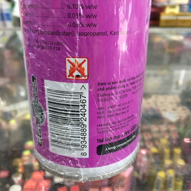Xịt côn trùng RAID không mùi 600ml