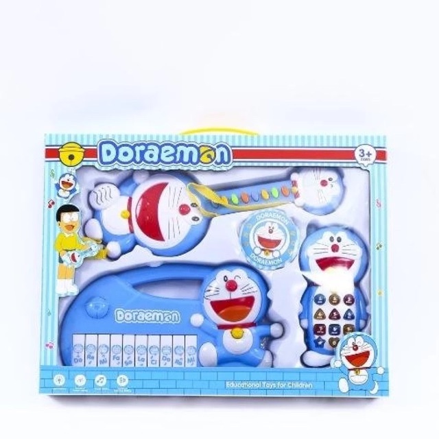 Đồ Chơi Âm Nhạc Cho Bé 3 Chi Tiết Đàn Piano, Đàn Organ, Điện Thoại Hình Doraemon