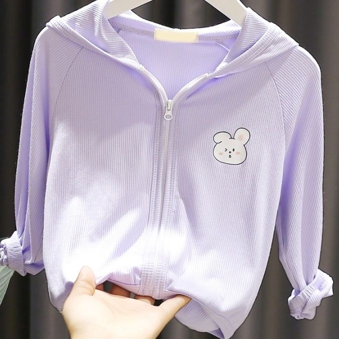 Áo Khoác Chống Nắng Vải Lụa Lạnh Mềm Thoáng Khí Thời Trang Xuân Hè Cho Bé Gái 1-5 Tuổi