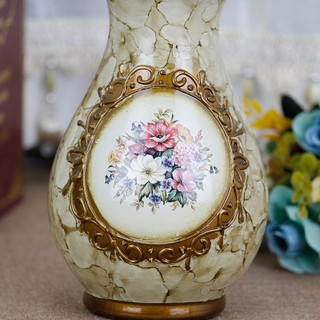 bình hoa gốm sứ hoa tròn dài