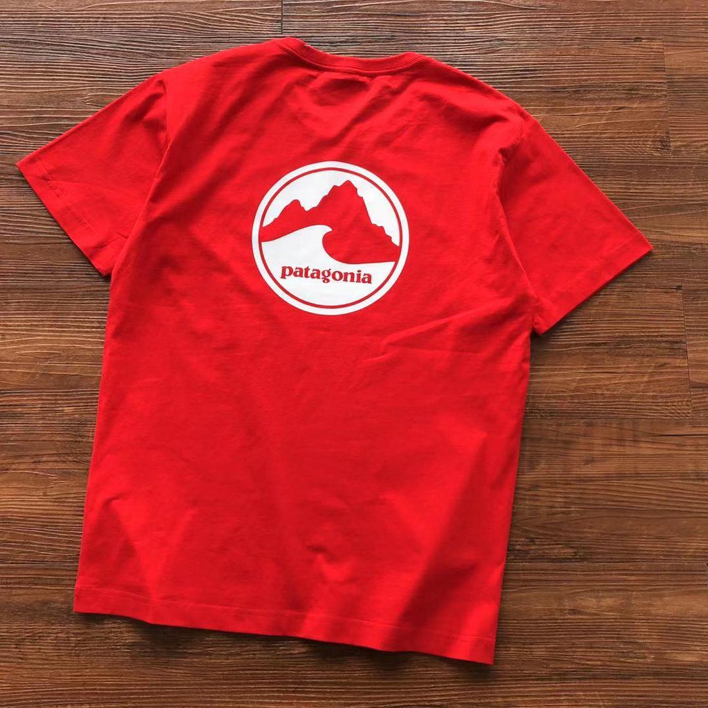 Áo Thun Cotton Ngắn Tay Cổ Tròn Dáng Rộng In Hình Patagonia Back Dashan Thời Trang Unisex