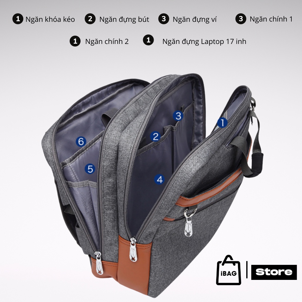 Balo ĐA CHỨC NĂNG, đựng Laptop CoolBell,thiết kế kiểu dáng trẻ trung, năng động, cá tính - 𝑰𝑩𝑨𝑮