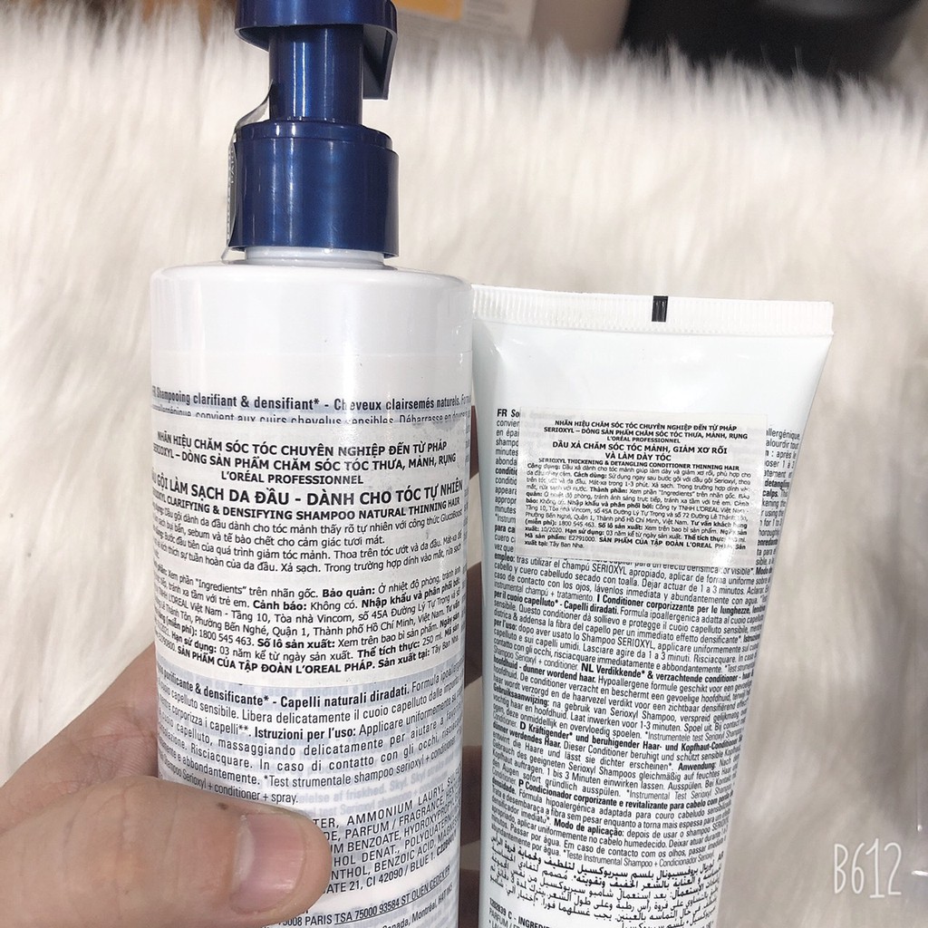 Bộ Gội Xã Ngăn Rụng Tóc Và Tinh Chất Kích Mọc Tóc SERIOXYL LOREAL