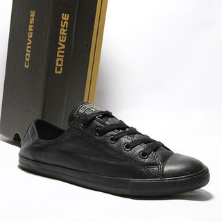 GIày Converse chính hãng thấp cổ da đen CTDD06