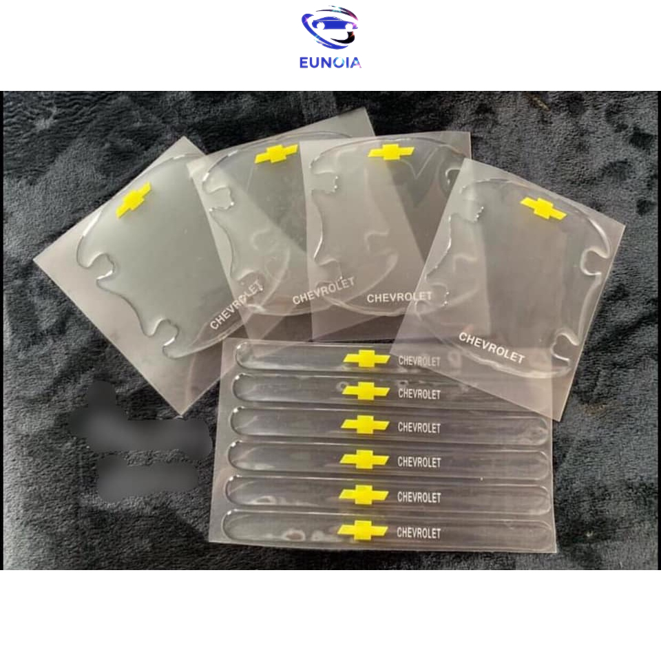 [CHEVROLET] Bộ 10 Miếng Dán Silicon Chống Xước Hõm Cửa, Tay Nắm Cửa , Gương Ô Tô Xe Hơi Có Logo Hãng Xe Chevrolet