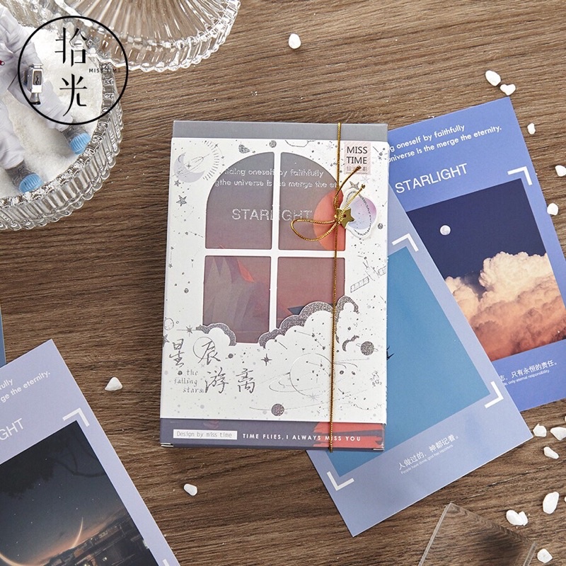 Hộp 30 tấm postcard thiệp vintage danh họa thế giới mộng xưa