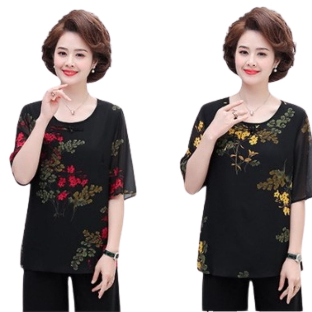 Thời trang trung niên mùa hè cho mẹ áo trung niên cao cấp tặng bà tặng mẹ UM1
