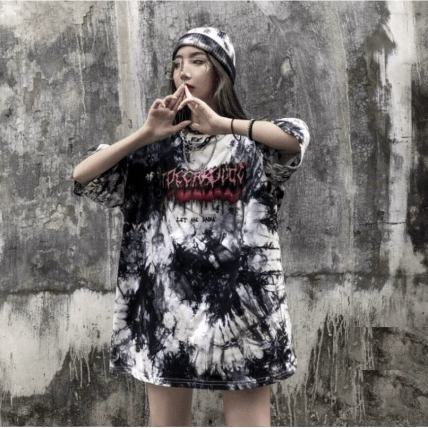 Áo thun loang Cotton form rộng cực đẹp cho các bạn trẻ , phong cách hàn quốc mới lạ KME