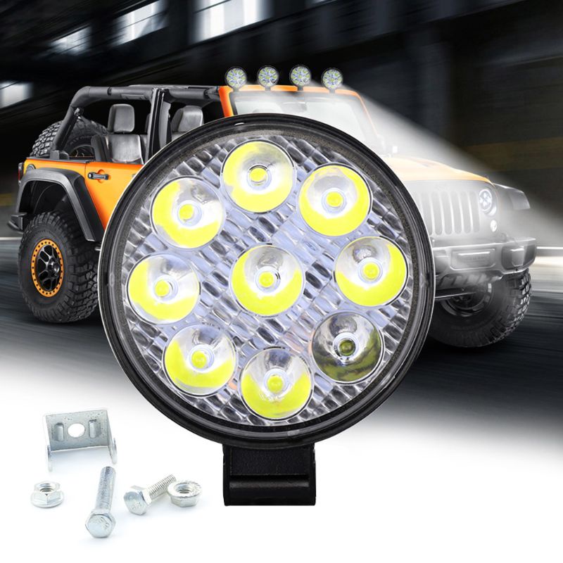 Thanh đèn LED mini 27W 12V 24V ánh sáng trắng cho xe hơi xe tải