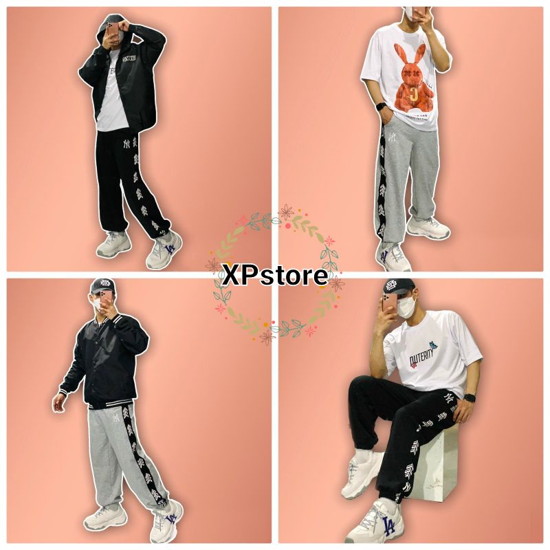 XPstore Quần jogger unisex Họa Tiết logo thêu form đẹp (Ảnh thật)