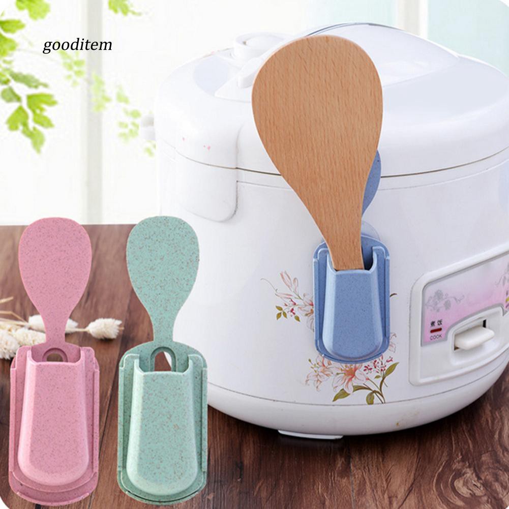 Dụng cụ đựng vá múc cơm có giác hút dán tường tiện lợi