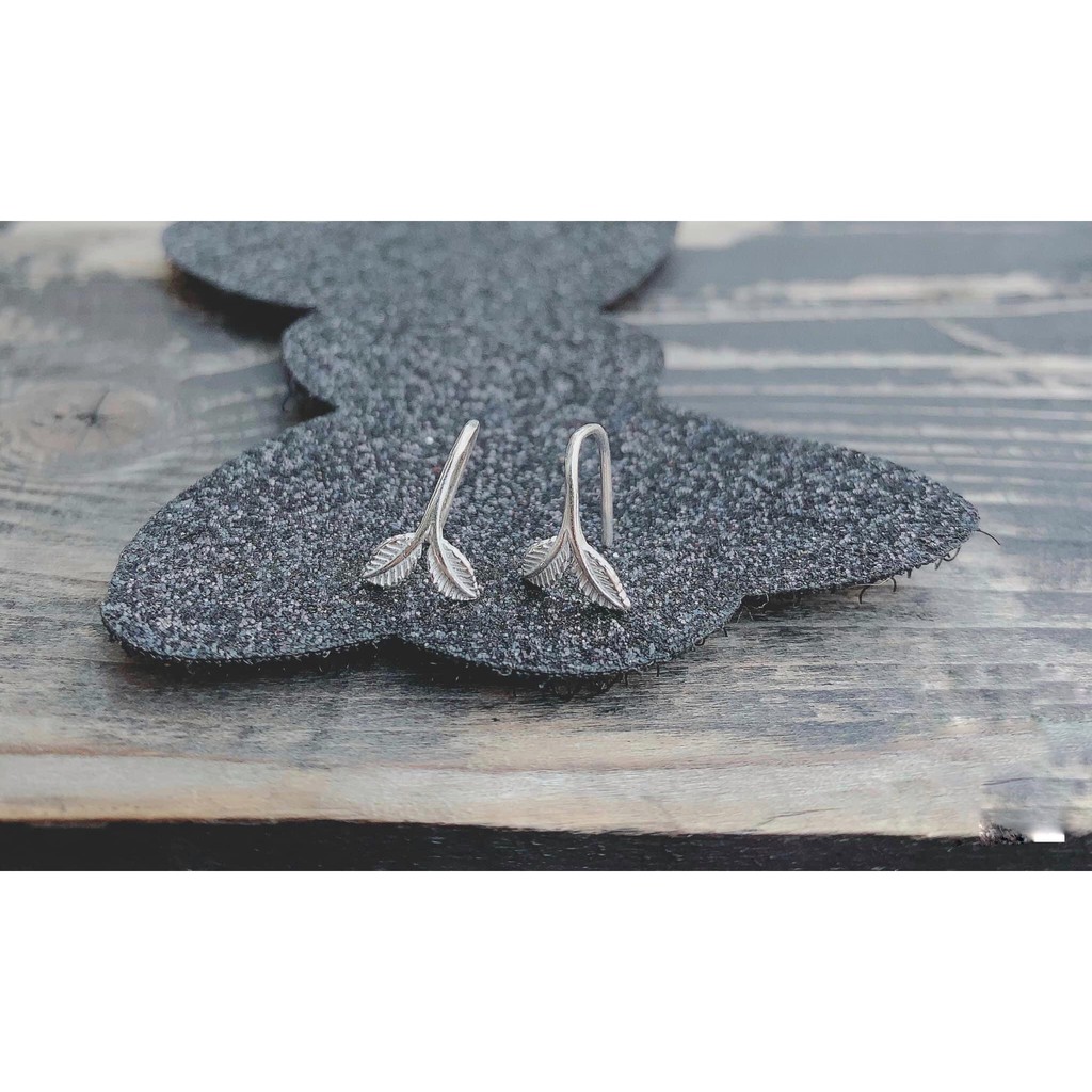 Khuyên Kẹp Vành Tai Bạc Ta CaoBac Jewellery Cho Nữ Hình Đuôi Cá Dáng Móc Không Đính Đá