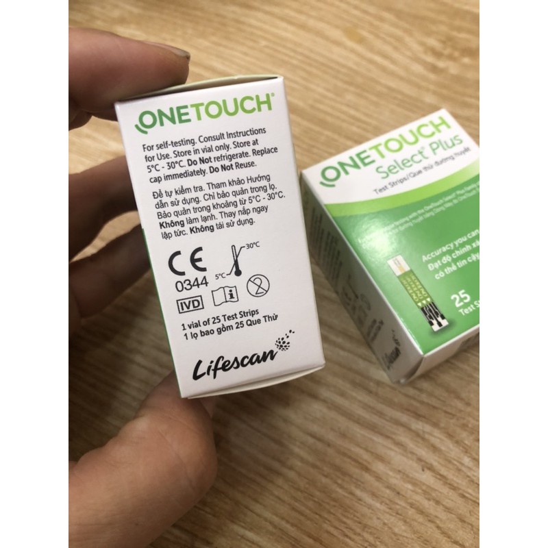 Que Thử Đường Huyết OneTouch select plus - Hộp/25 Que