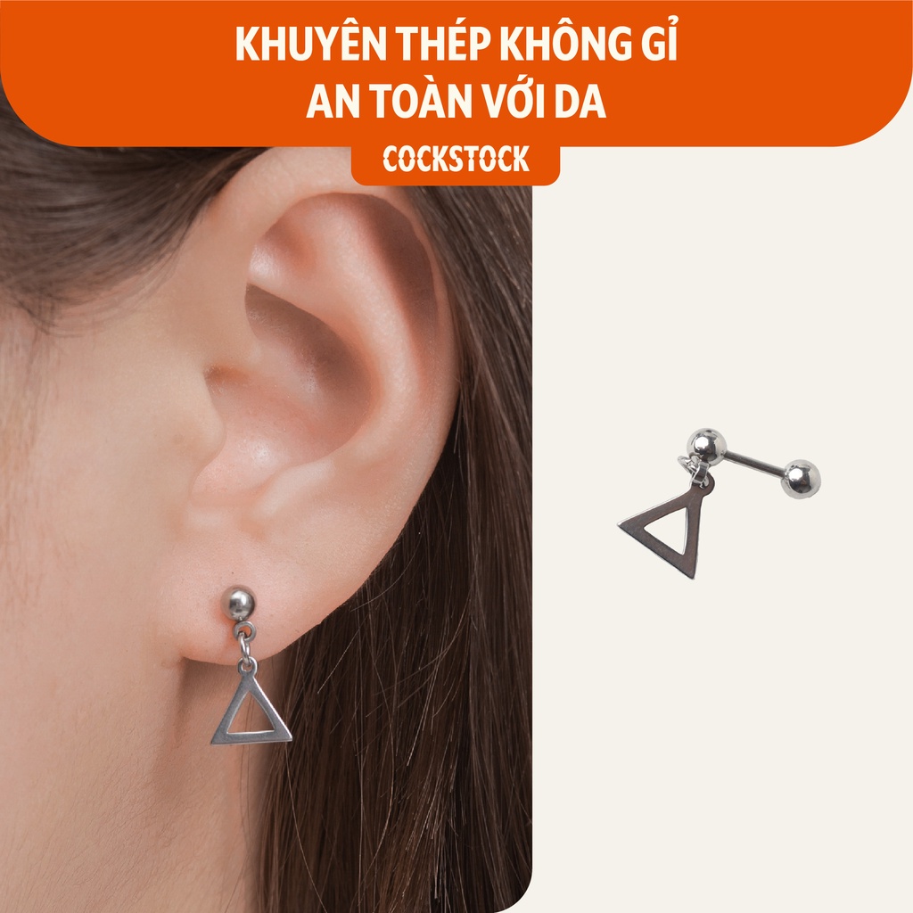 Khuyên tai tam giác rỗng thả CockStock