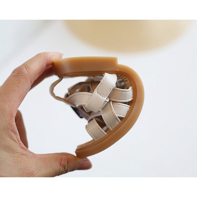 Xăng đan Da Đế Thấp Phong Cách Hàn Quốc Thời Trang Mùa Hè Cho Bé Gái 1-8 Tuổi