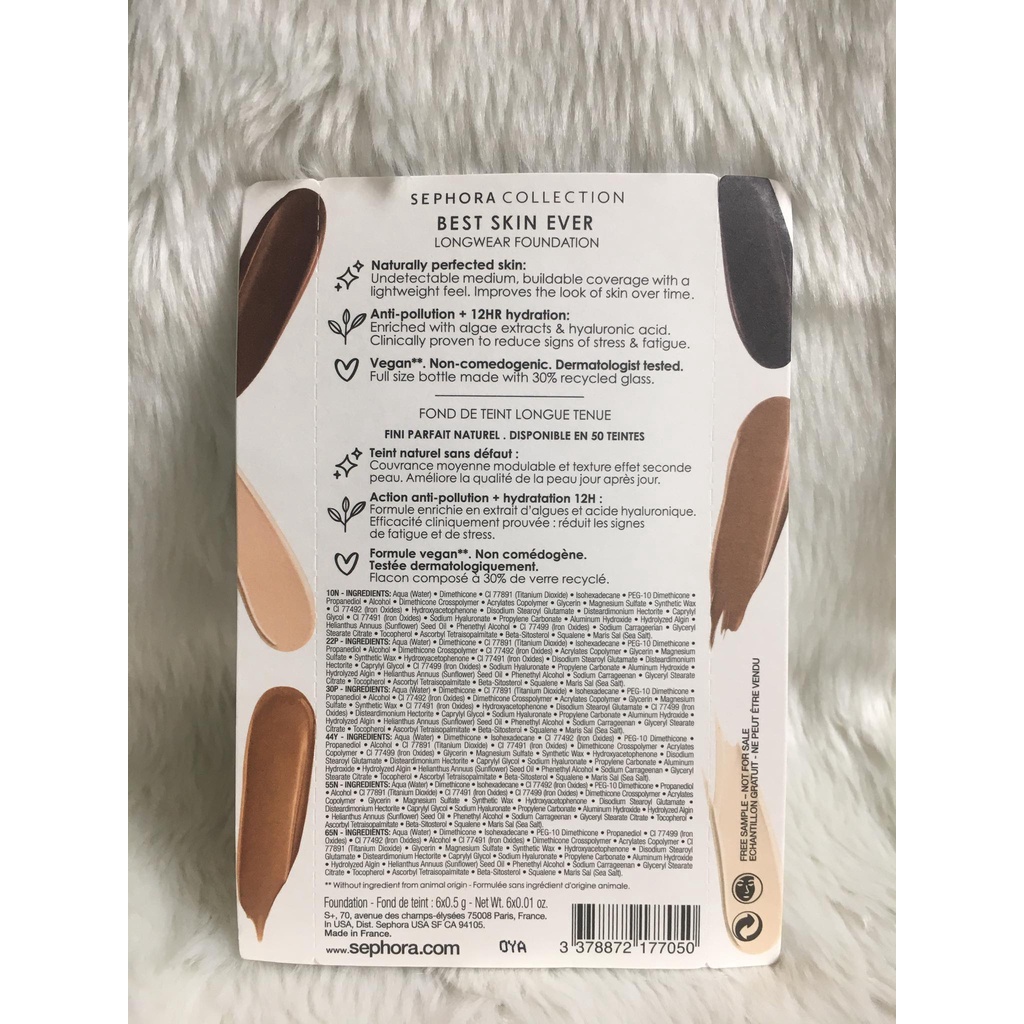 1 Set Dùng Thử Kem Nền SEPHORA COLLECTION Best Skin Ever Liquid Foundation | BigBuy360 - bigbuy360.vn