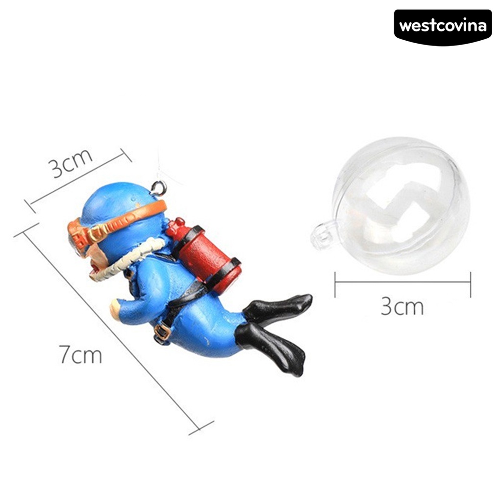 [Mới]♞Bể cá Thợ lặn Không ô nhiễm Trang trí nhẹ nổi Frogman Bể cá Đồ trang trí Đồ dùng gia đình