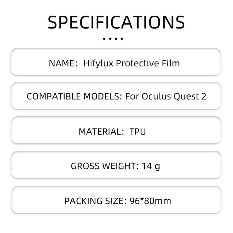 Set 4 Miếng Dán Bảo Vệ Ống Kính Vr Chống Trầy Cho Oculus Quest 2 Vr