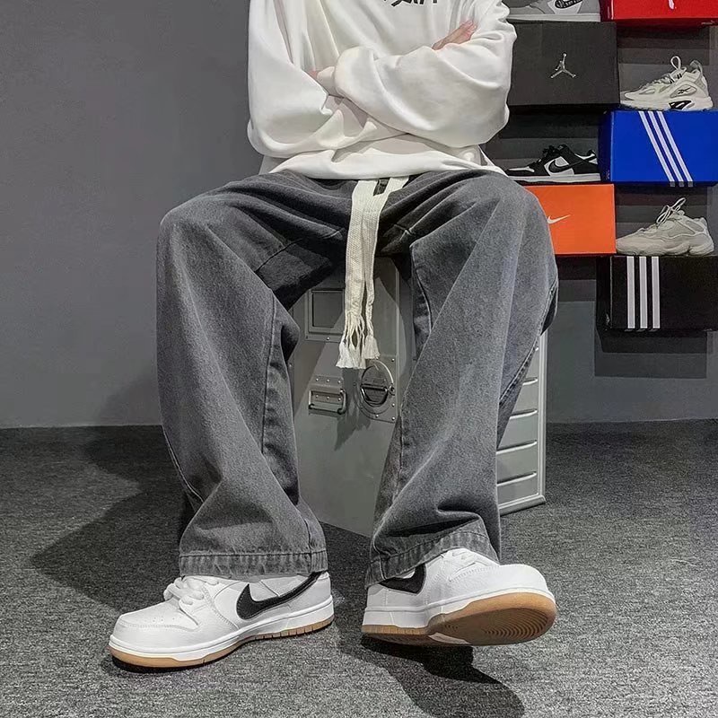 Quần Jean Dài Dáng Rộng Cỡ Lớn Thoải Mái Thời Trang Cho Nam Size S-3XL