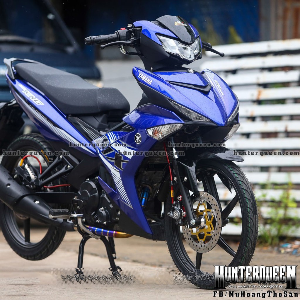 Tem rời MX King 2021. Decal cao cấp, bộ kit dán xe Exciter 150 xanh GP