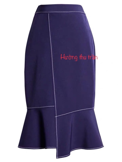 Chân váy đuôi cá lệch trần chỉ thời trang công sở sành điệu | BigBuy360 - bigbuy360.vn