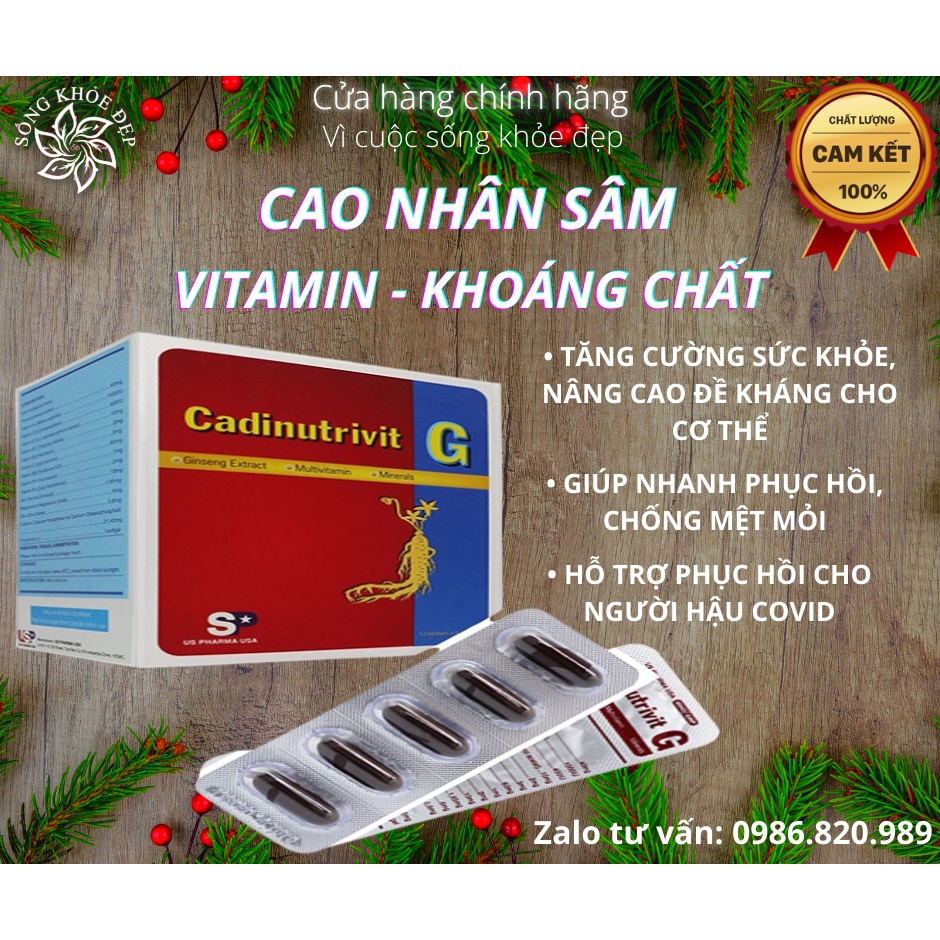 Cao Nhân Sâm - CADINUTRIVIT G - Vitamin và Khoáng Chất