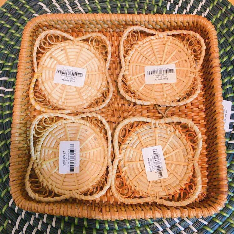 Lót ly mây hoa mai