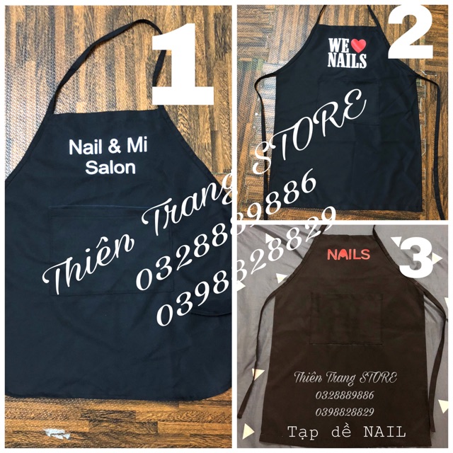 Tạp dề Nail Mi chống bụi bẩn bám vào quần áo
