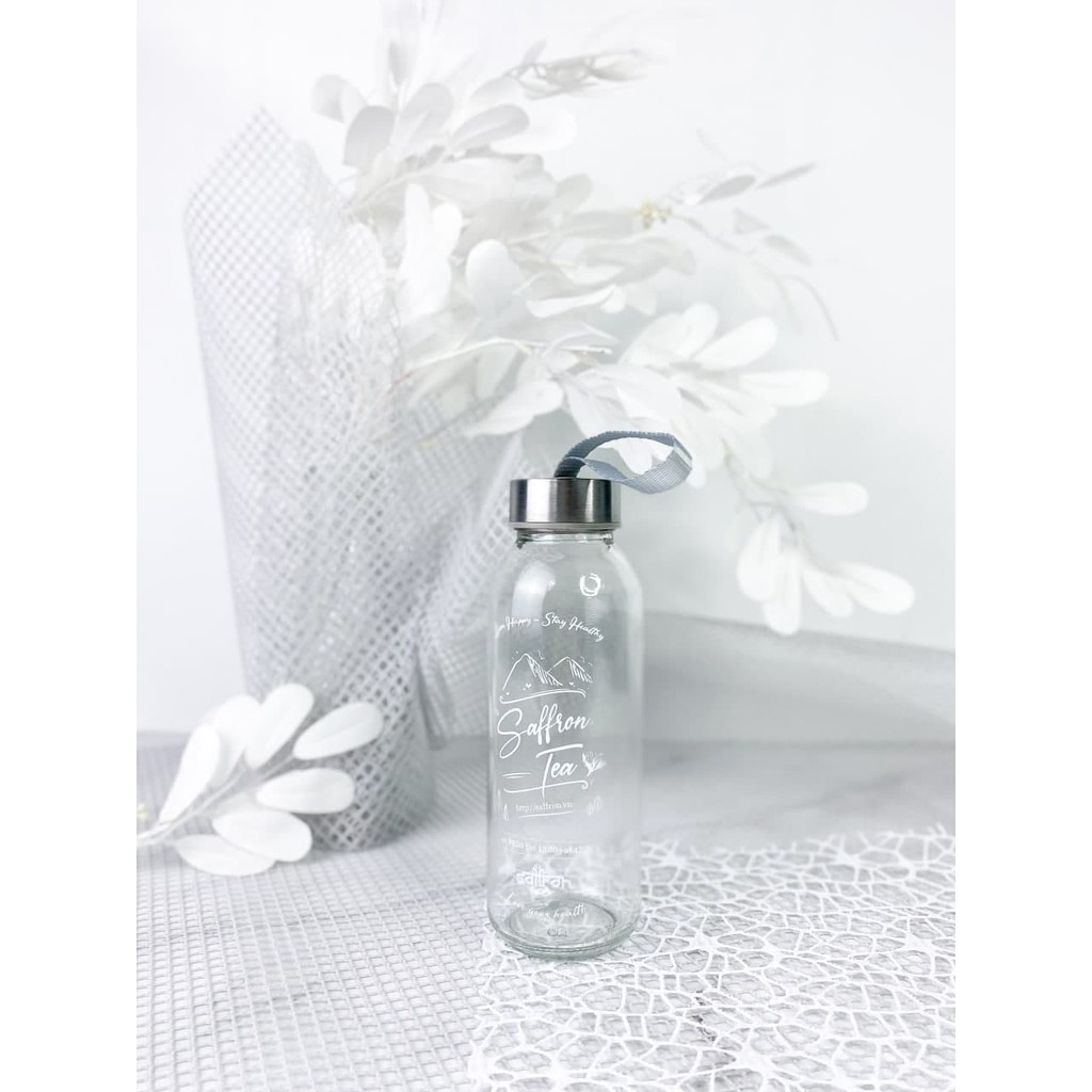 Quà Tặng Kèm Bình đựng nước thủy tinh Dr.Saffron dung tích 300ml