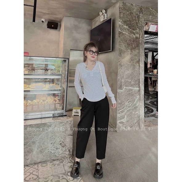 Quần dài baggy umi nỉ 4 khuy chân ulzzang unisex Cunstore.2hand