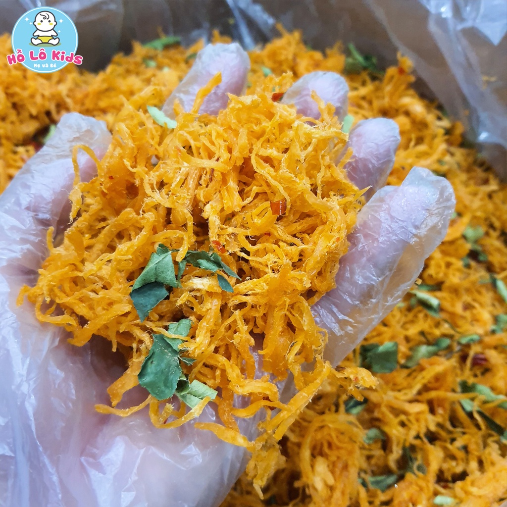 300g Gà khô lá chanh chuẩn loại 1 đồ ăn vặt ngon giòn đậm vị đồ ăn vặt Hồ Lô Kids