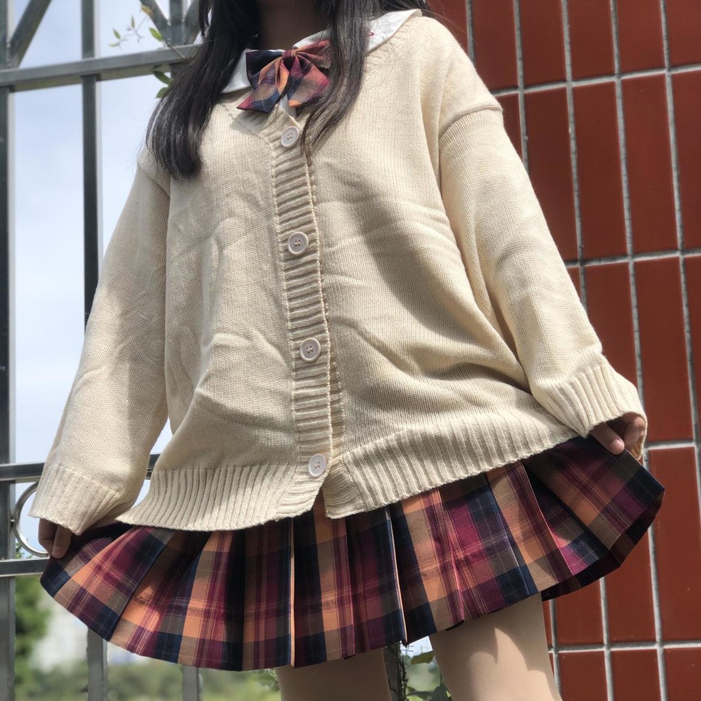 Áo Khoác Len Cardigan Dệt Kim Tay Dài Cổ Chữ V Dáng Rộng Phong Cách Cổ Điển Thời Trang Mùa Thu Cho Bạn Nữ | BigBuy360 - bigbuy360.vn