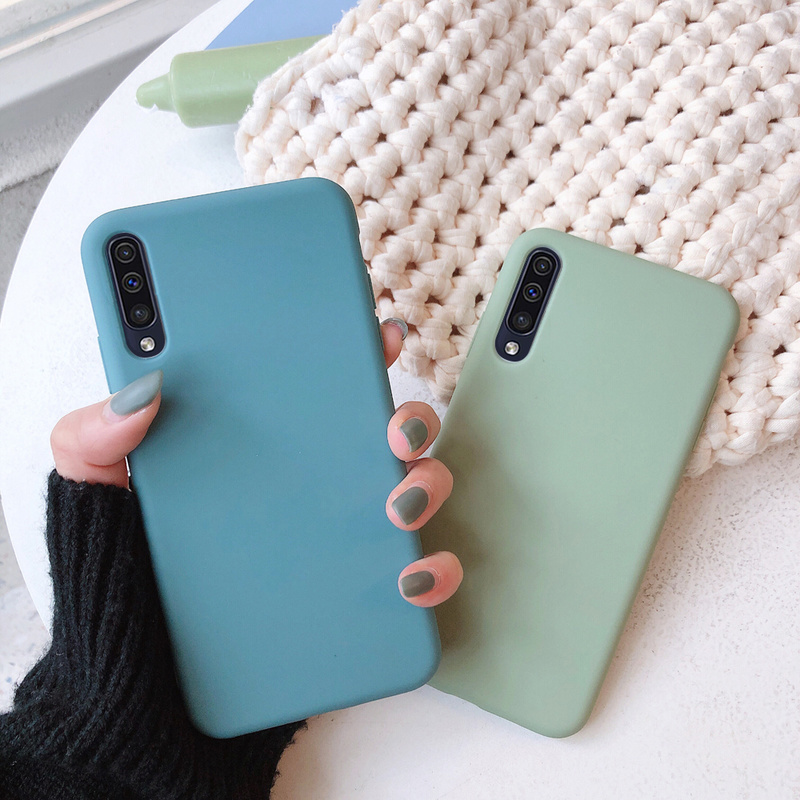 Ốp điện thoại silicon mềm màu trơn mặt nhám cho Samsung Galaxy A50 A30S A50S A70 A20 A30 A10S A20S | BigBuy360 - bigbuy360.vn